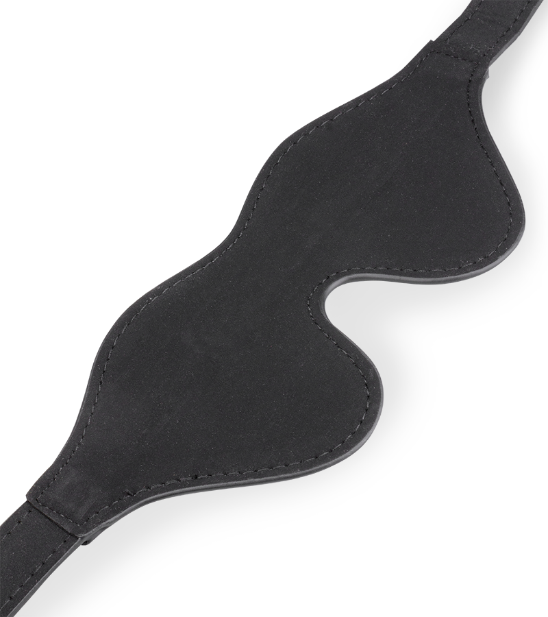 High-coverage faux leather BDSM mask