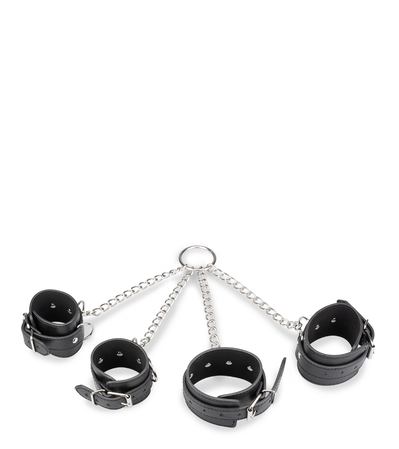 Hogtie wrist and ankle restraints