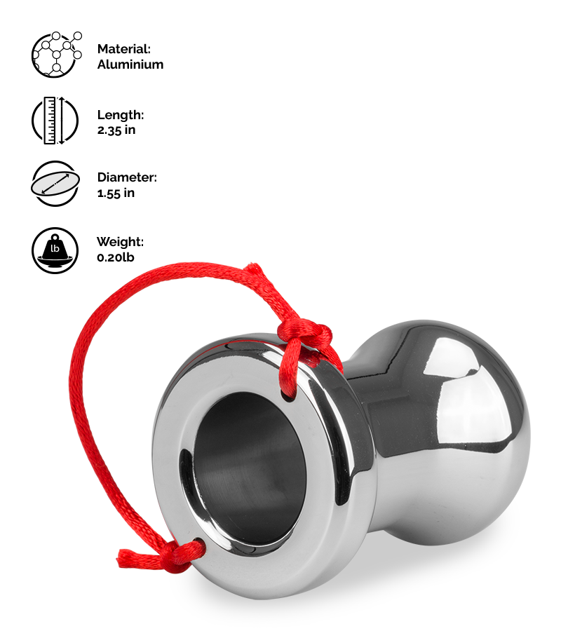 Hollow anal plug with withdrawal string