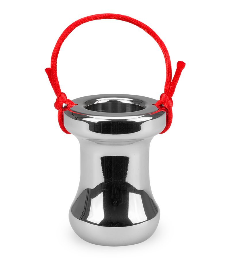 Hollow anal plug with withdrawal string