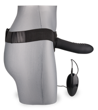 Load image into Gallery viewer, Hollow vibrating silicone strap-on dildo harness