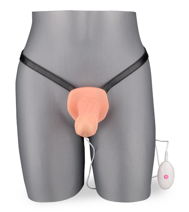 Hollow vibrating strap on harness 10 modes