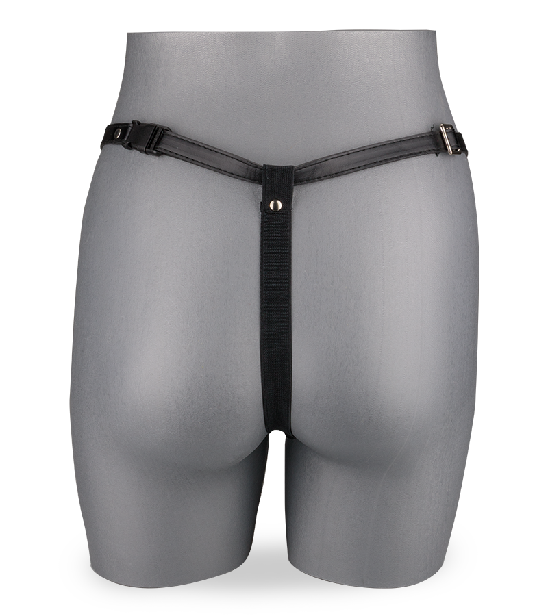 Hollow vibrating strap on harness 10 modes