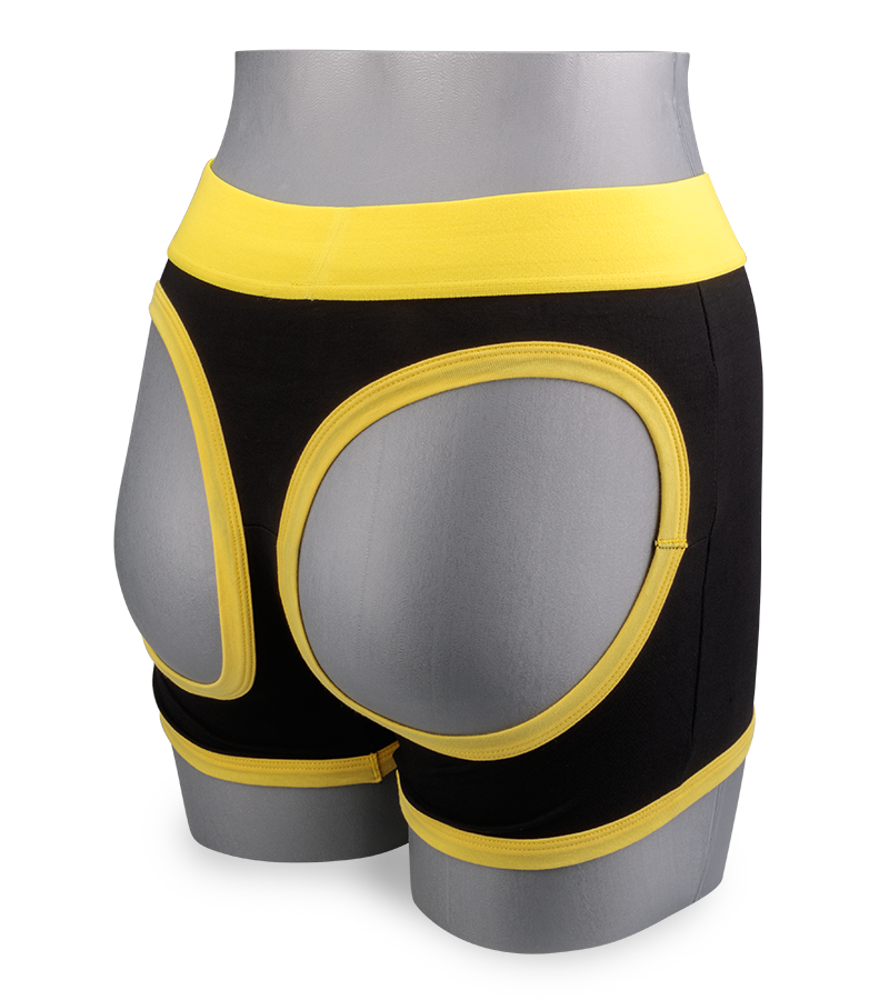 Horny strap on boxer briefs