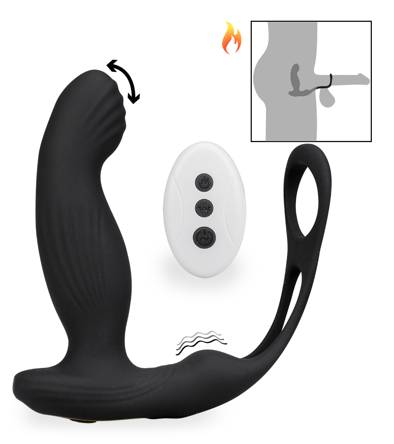 Hubert prostate massager with cock rings