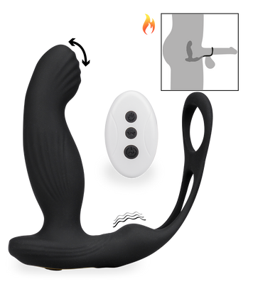 Hubert prostate massager with cock rings