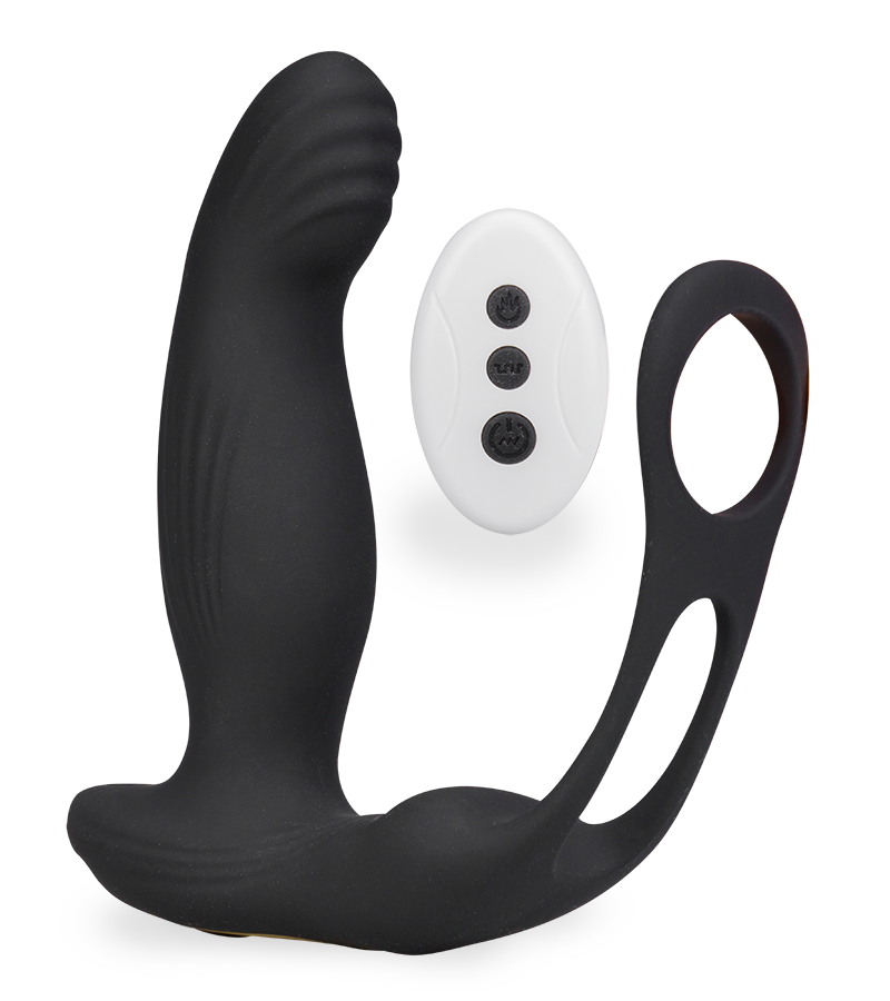 Hubert prostate massager with cock rings