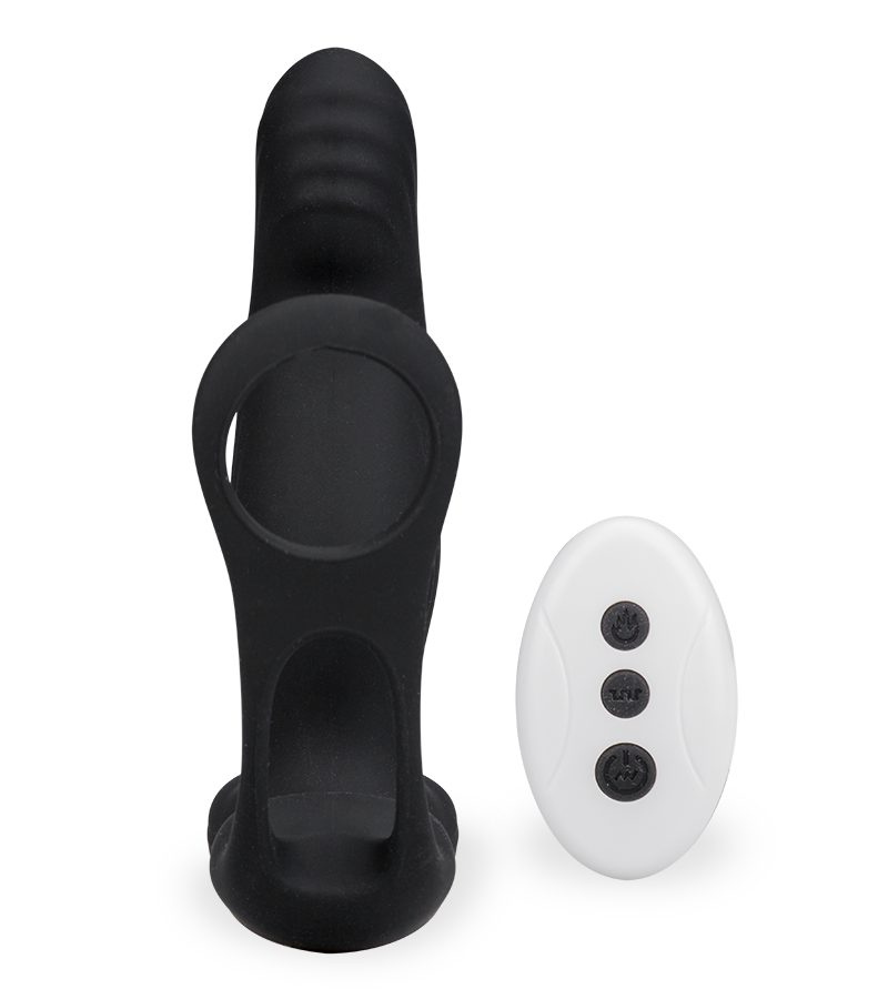 Hubert prostate massager with cock rings