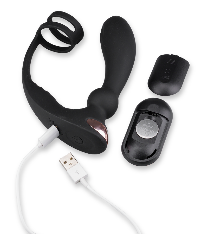 Hutter prostate massager with cock ring