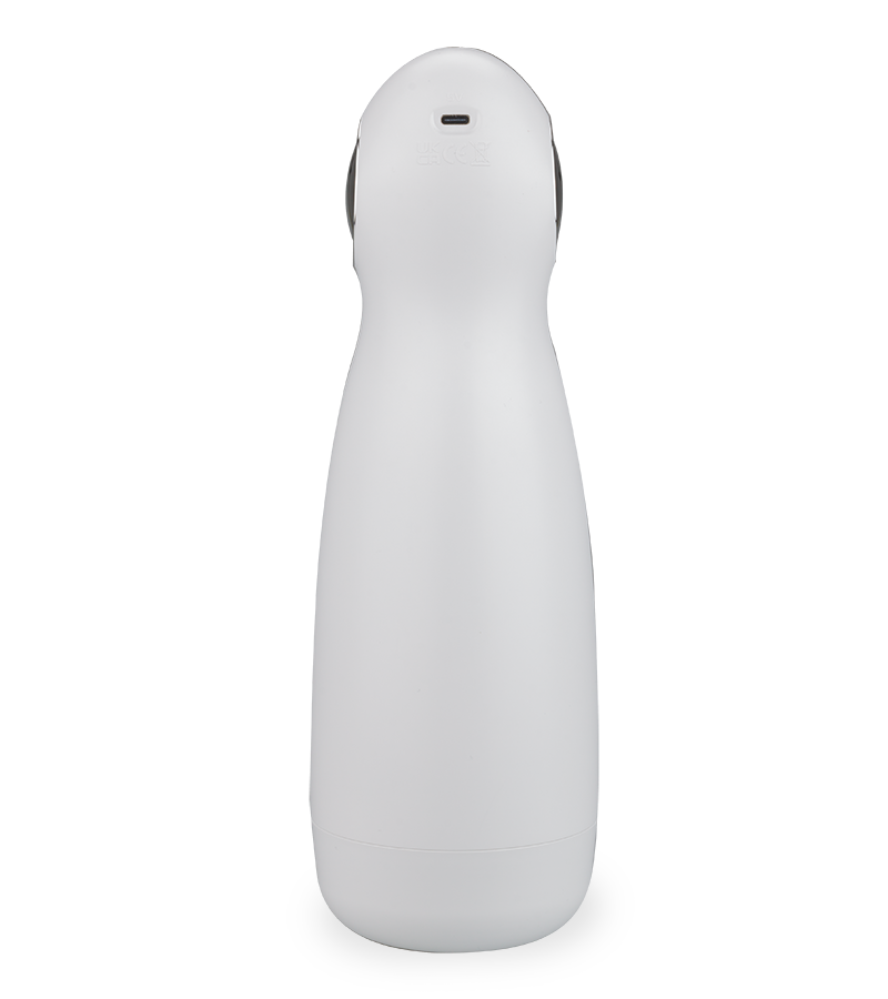 Icicle rotating and thrusting masturbator with phone holder