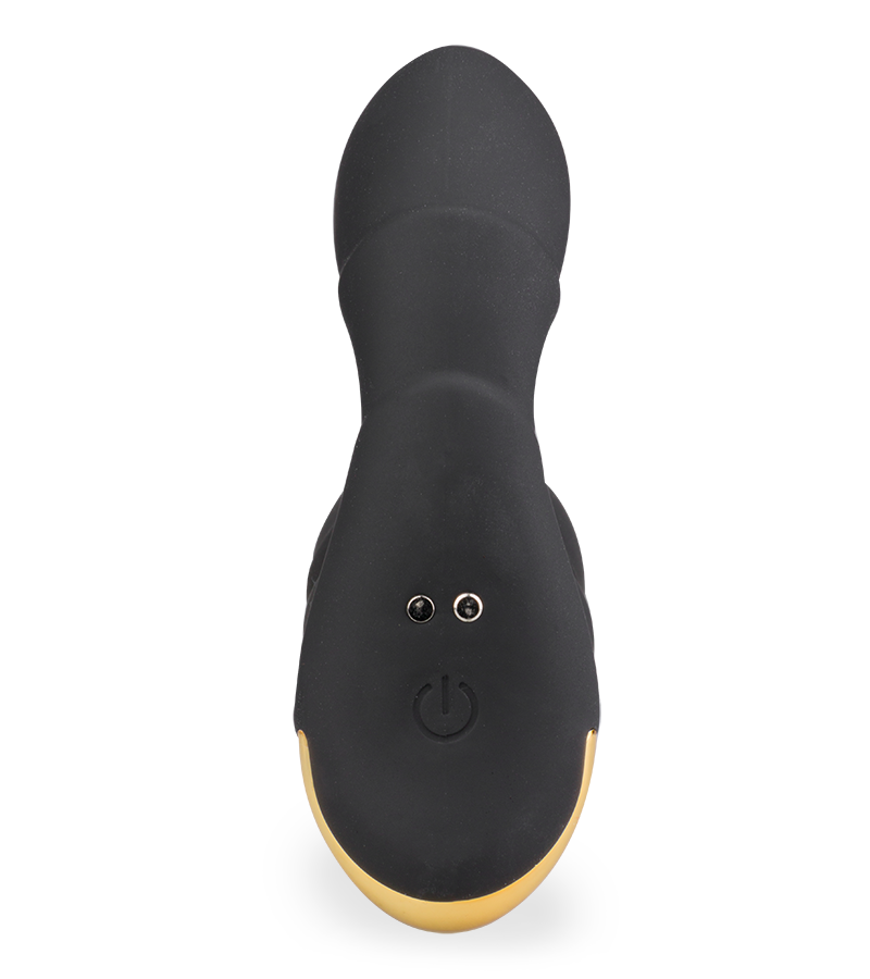 Impala vibrating and thrusting butt plug