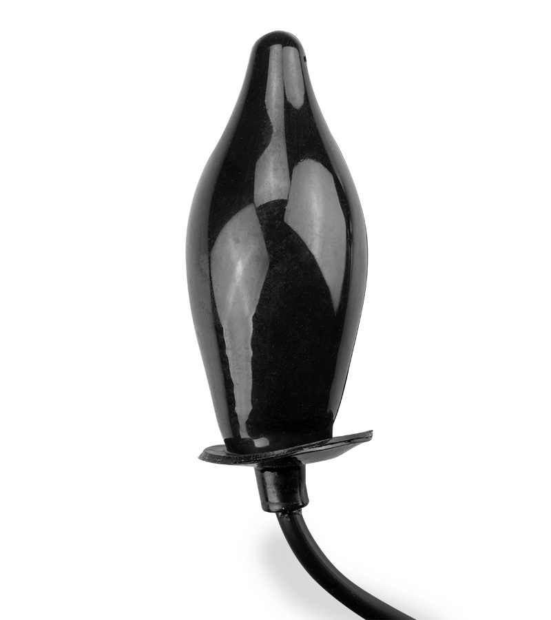 Inflatable butt plug with pump