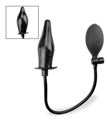 Inflatable butt plug with pump