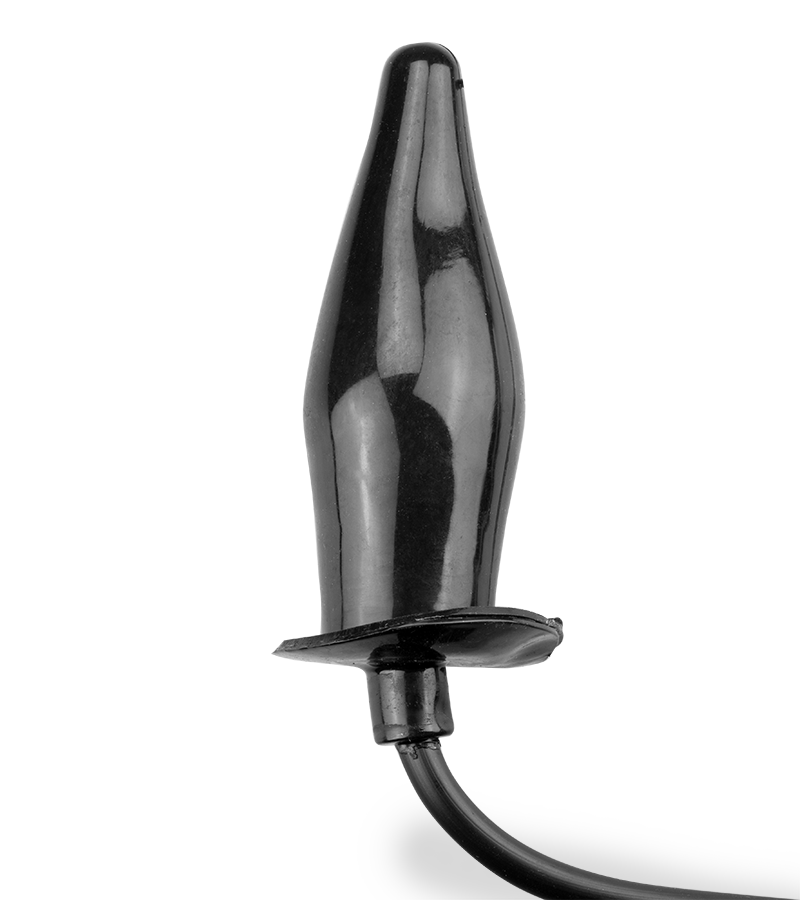 Inflatable butt plug with pump