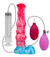 Load image into Gallery viewer, Inflatable ejaculating Borzoi dog dildo