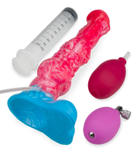 Load image into Gallery viewer, Inflatable ejaculating Borzoi dog dildo