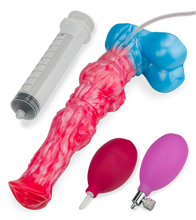 Load image into Gallery viewer, Inflatable ejaculating Borzoi dog dildo