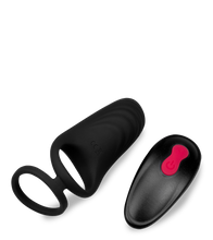 Load image into Gallery viewer, Jazz remote control vibrating double cock ring