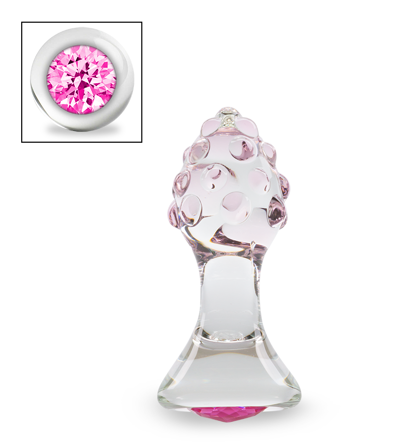 Jewel glass butt plug