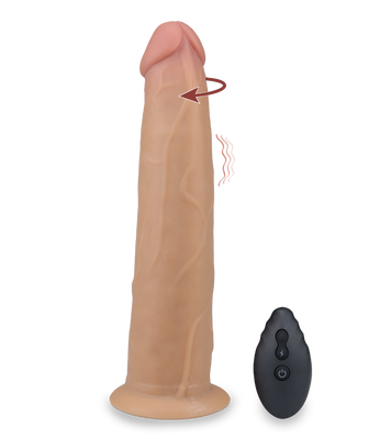 Jim rotating and vibrating suction-cup dildo 9.00 inches