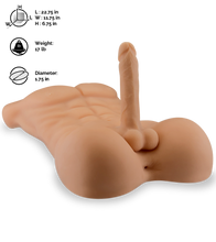 Load image into Gallery viewer, Jonathan realistic male sex torso with penis and anus