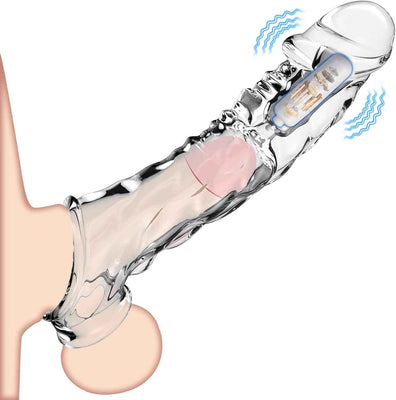 Double Signal Vibrating Penis Sleeve Cock Ring