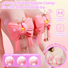 Load image into Gallery viewer, Joylume Electric Papillon nipple clamps featuring elegant butterfly design