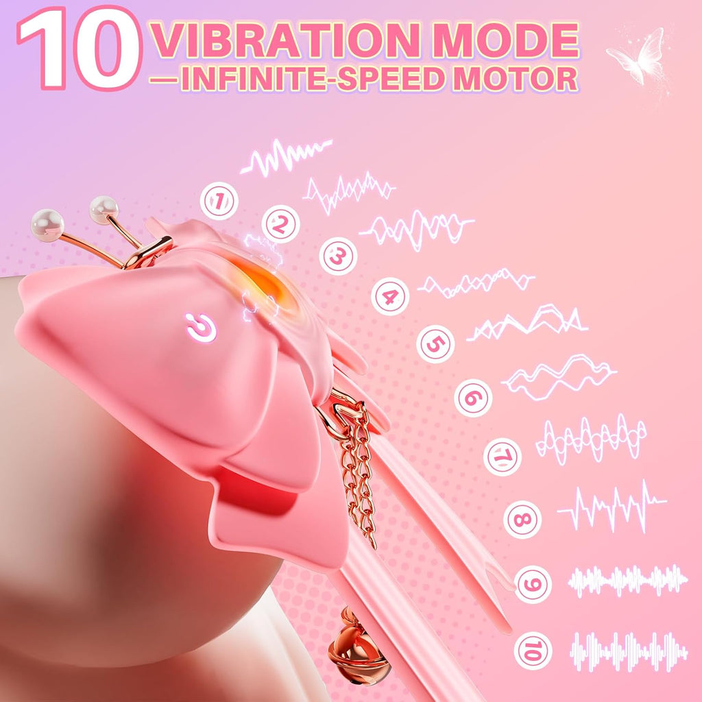 Joylume Electric Papillon nipple clamps with vibration and tingling pulse modes