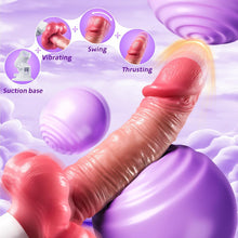 Load image into Gallery viewer, Joylume Silky Lover Crimson Surge dildo featuring realistic tongue licking stimulation