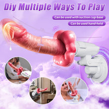 Load image into Gallery viewer, Joylume Silky Lover Crimson Surge remote control dildo designed for hands free play