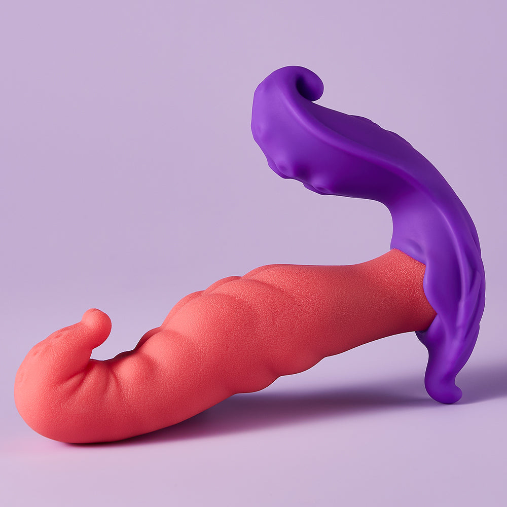 Joylume Soft Teaser Crimson Tide realistic thrusting dildo held in hand