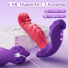 Load image into Gallery viewer, Joylume Soft Teaser Crimson Tide thrusting dildo shown in hands free lifestyle setting