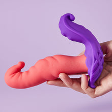 Load image into Gallery viewer, Joylume Soft Teaser Crimson Tide dildo featuring curved shape and textured shaft