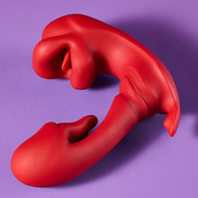 Load image into Gallery viewer, Joylume Soft Whisper wearable rose vibrator with dual tongue licking design