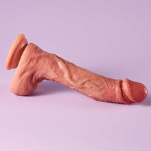 Load image into Gallery viewer, Joylume Velvet Pulse thrusting anal dildo shown from angled product view