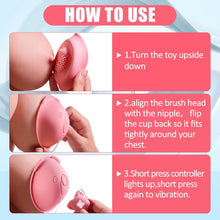 Load image into Gallery viewer, Joylume nipple sucker clamp toy showing how to use for breast stimulation