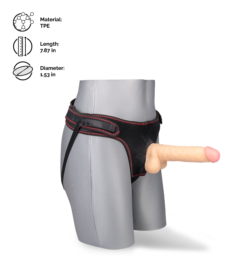 Jupiter realistic suction cup strap on dildo