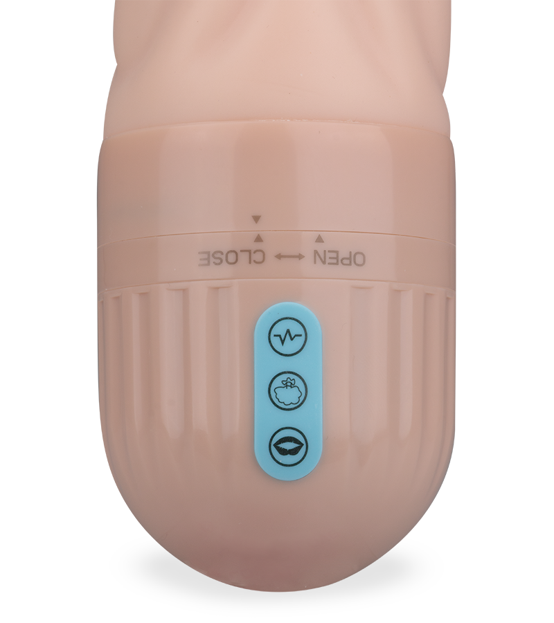 Kayla realistic sucking and vibrating masturbator