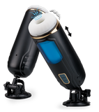 Kimi vibrating and thrusting masturbator with suction action
