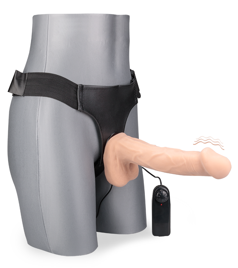 Landon extra-large vibrating strap-on dildo