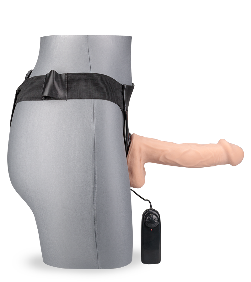 Landon extra-large vibrating strap-on dildo