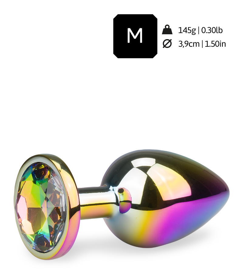 Large rainbow rosebud anal plug