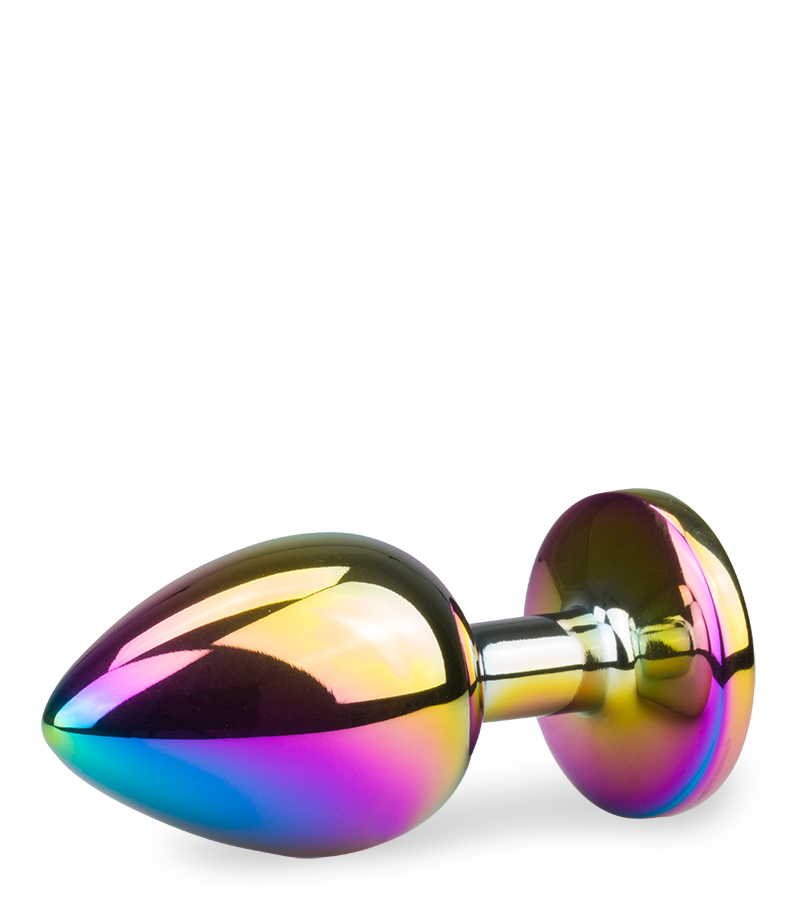 Large rainbow rosebud anal plug