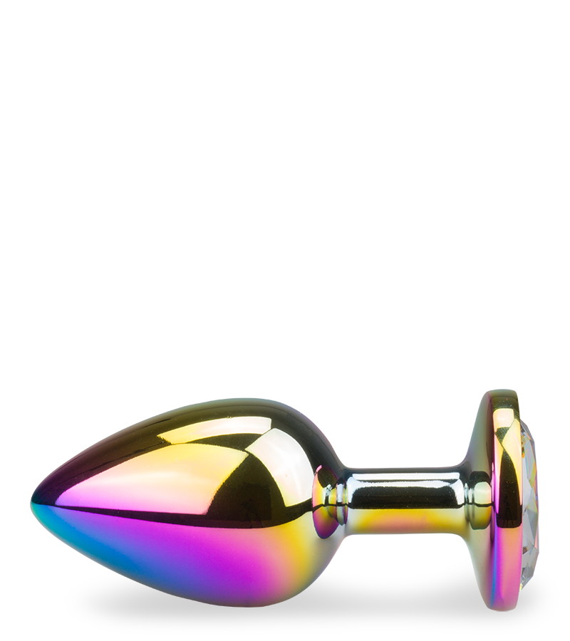 Large rainbow rosebud anal plug