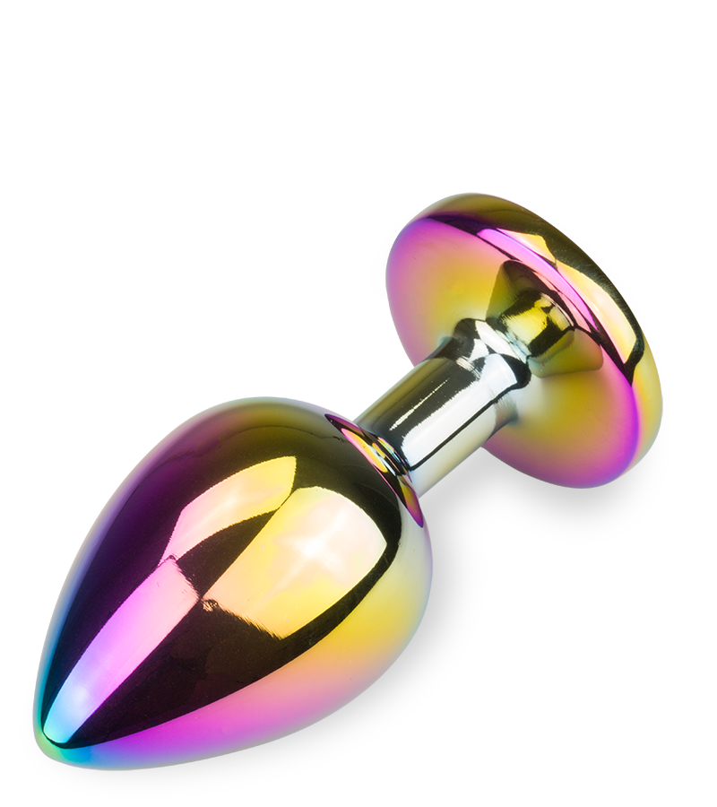 Large rainbow rosebud anal plug