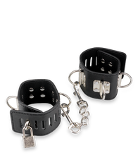 Load image into Gallery viewer, Leather and metal wrist cuffs