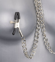 Load image into Gallery viewer, Leather bondage collar with nipple clamps
