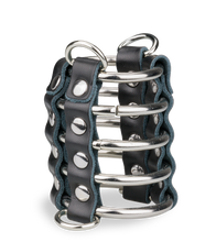 Load image into Gallery viewer, Leather chastity cage for penis