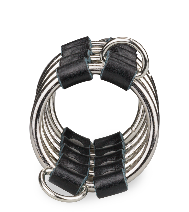 Leather chastity cage for penis