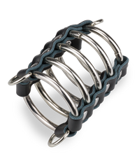 Load image into Gallery viewer, Leather chastity cage for penis